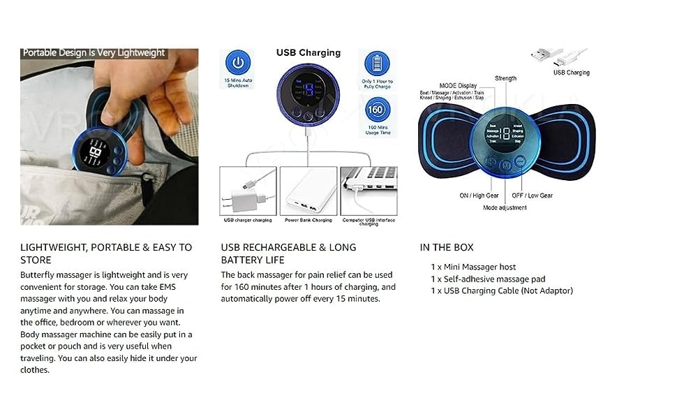 Mini Body Massager Machine for Pain Relief Portable